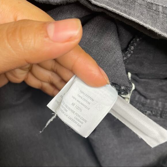 Madewell Womens Top Size XXS Black Long Sleeve Chambray V-Neck Pullover Casual - Picture 4 of 12